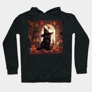 Halloween black cat Hoodie